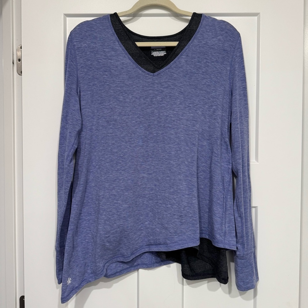 Women’s, Tek Gear On-The-Go Layered Long Sleeve Top Sz L